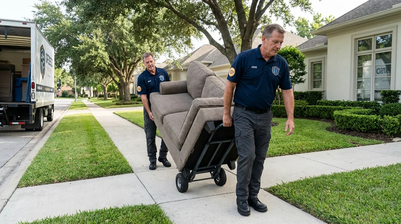 Local residential moving crew loading furniture in Ephrata, WA